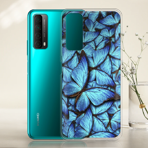 Чехол BoxFace Huawei P Smart 2021 лазурные бабочки