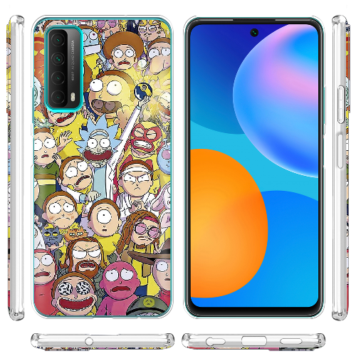 Чехол BoxFace Huawei P Smart 2021 Rick and Morty все герои