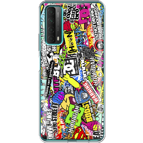 Чехол BoxFace Huawei P Smart 2021 Multicolored Inscriptions