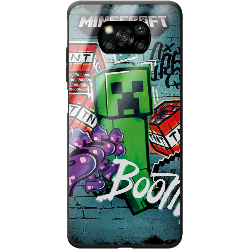 Чехол BoxFace Poco X3 Minecraft Graffiti