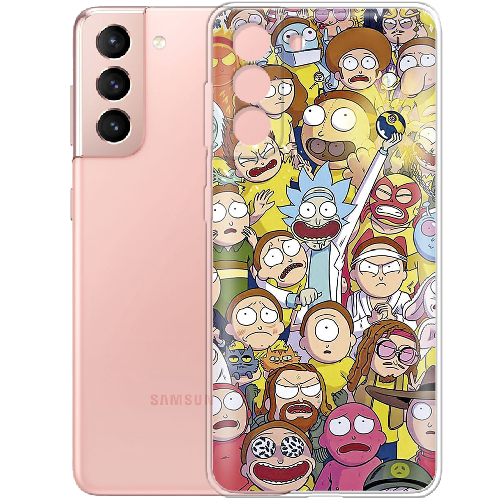 Чехол BoxFace Samsung G991 Galaxy S21 Rick and Morty все герои