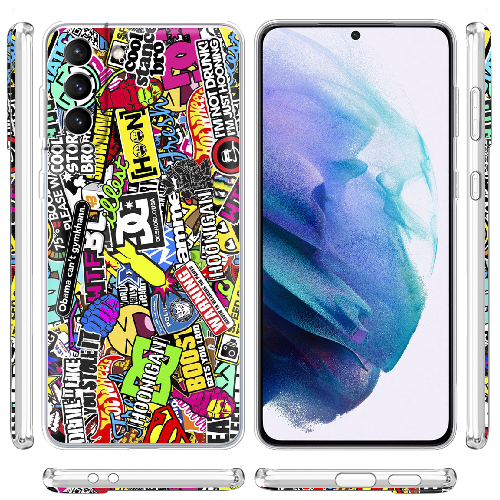 Чехол BoxFace Samsung G991 Galaxy S21 Multicolored Inscriptions