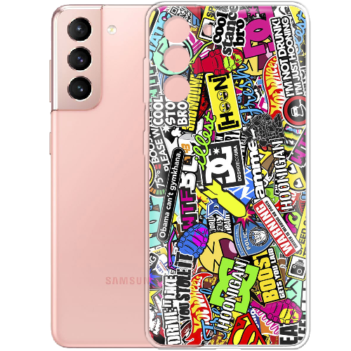 Чехол BoxFace Samsung G991 Galaxy S21 Multicolored Inscriptions