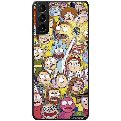 Чехол BoxFace Samsung G996 Galaxy S21 Plus Rick and Morty все герои