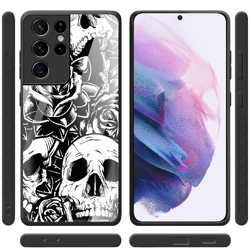 Чехол BoxFace Samsung G998 Galaxy S21 Ultra Skull and Roses