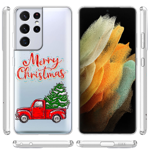 Чехол BoxFace Samsung G998 Galaxy S21 Ultra Holiday Car Merry Christmas