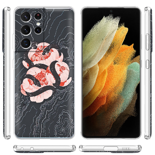 Чехол BoxFace Samsung G998 Galaxy S21 Ultra Snake Rose