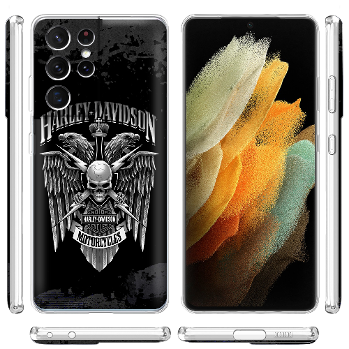 Чехол BoxFace Samsung G998 Galaxy S21 Ultra Harley Davidson skull and eagles