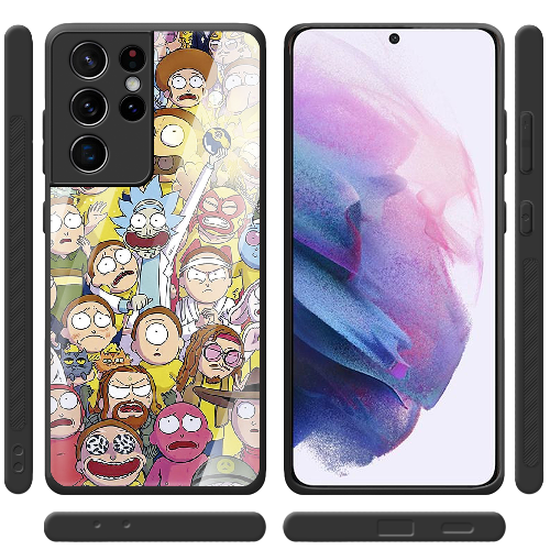 Чехол BoxFace Samsung G998 Galaxy S21 Ultra Rick and Morty все герои