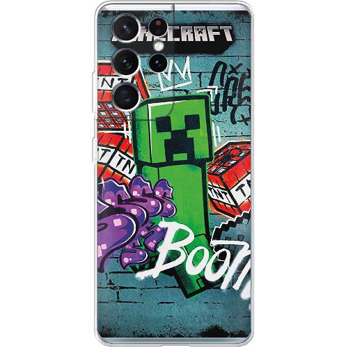 Чехол BoxFace Samsung G998 Galaxy S21 Ultra Minecraft Graffiti