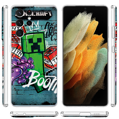 Чехол BoxFace Samsung G998 Galaxy S21 Ultra Minecraft Graffiti