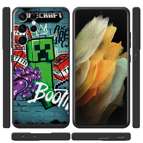 Чехол BoxFace Samsung G998 Galaxy S21 Ultra Minecraft Graffiti