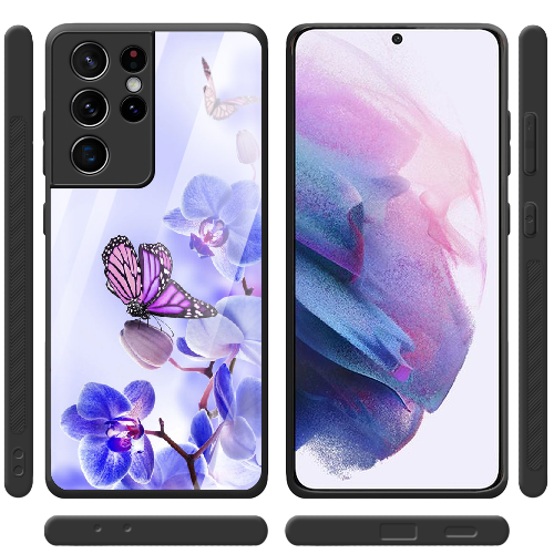 Чехол BoxFace Samsung G998 Galaxy S21 Ultra Orchids and Butterflies