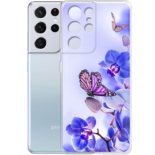 Чехол BoxFace Samsung G998 Galaxy S21 Ultra Orchids and Butterflies