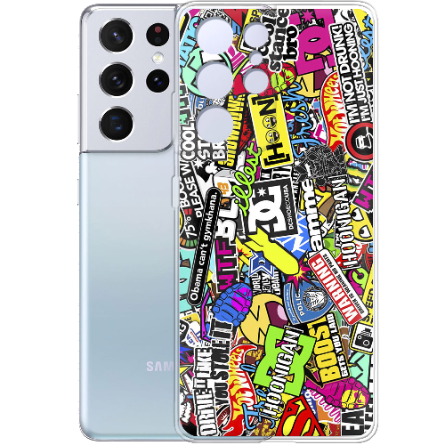 Чехол BoxFace Samsung G998 Galaxy S21 Ultra Multicolored Inscriptions