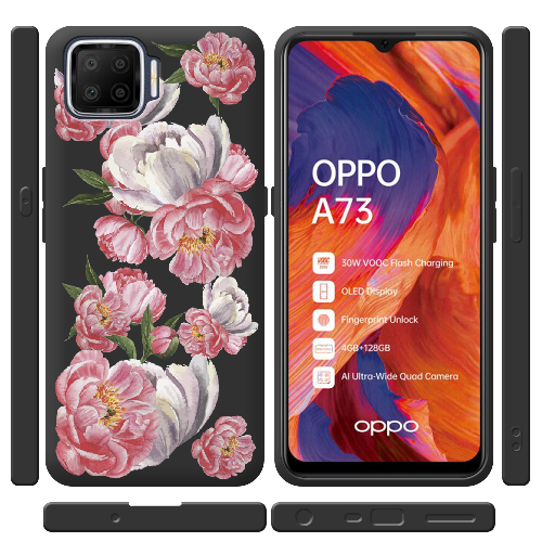 Чехол BoxFace OPPO A73 Акварельные Пионы