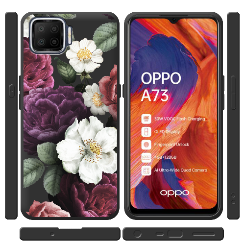 Чехол BoxFace OPPO A73 Цветочные Темные Сны