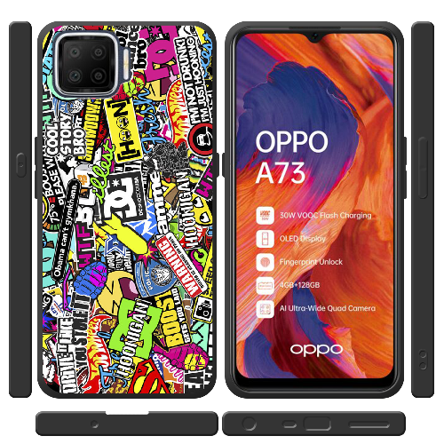 Чехол BoxFace OPPO A73 Multicolored Inscriptions