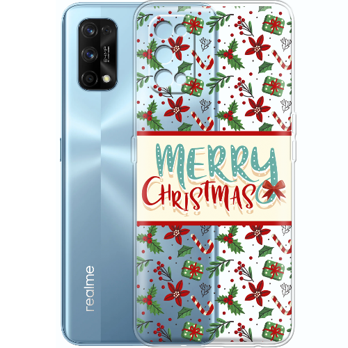 Чехол BoxFace Realme 7 Pro Vintage Christmas Congratulation