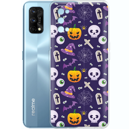 Чехол BoxFace Realme 7 Pro Halloween Purple Mood