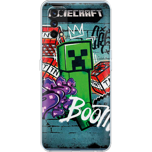 Чехол BoxFace Realme 7 Pro Minecraft Graffiti