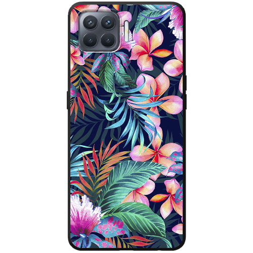 Чехол BoxFace OPPO Reno 4 Lite flowers in the tropics