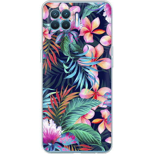 Чехол BoxFace OPPO Reno 4 Lite flowers in the tropics