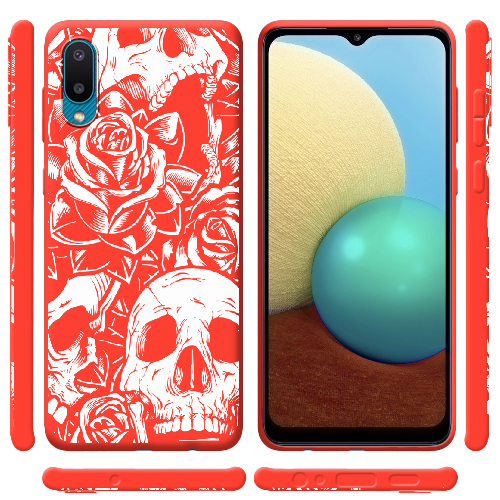 Чехол BoxFace Samsung A022 Galaxy A02 Skull and Roses