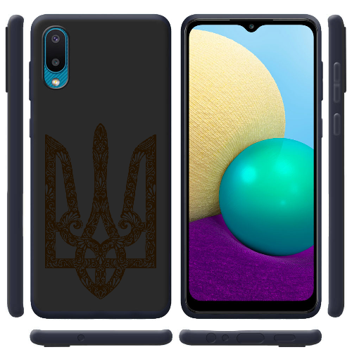 Чехол BoxFace Samsung A022 Galaxy A02 Ukrainian Black Trident