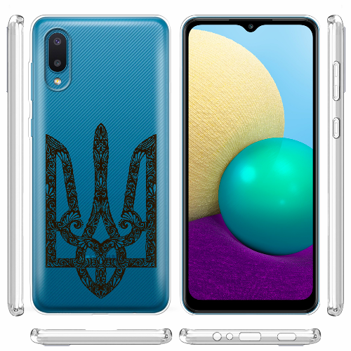 Чехол BoxFace Samsung A022 Galaxy A02 Ukrainian Black Trident