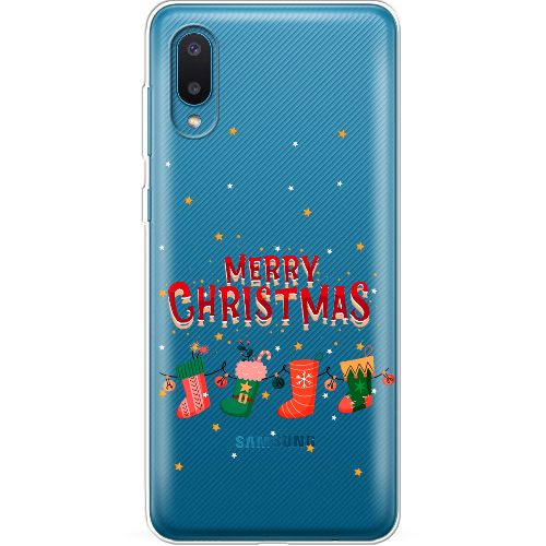 Чехол BoxFace Samsung A022 Galaxy A02 Рождественские Носки