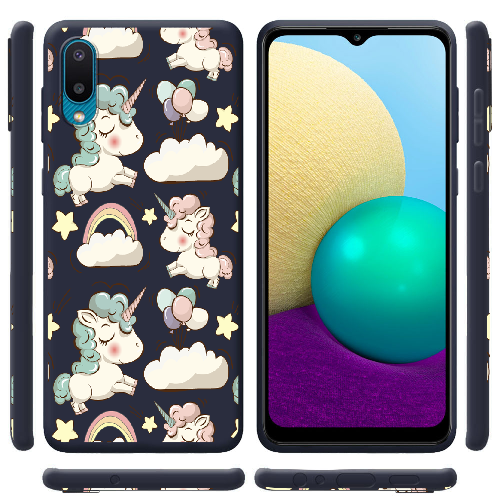 Чехол BoxFace Samsung A022 Galaxy A02 Unicorns