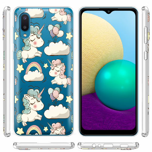 Чехол BoxFace Samsung A022 Galaxy A02 Unicorns