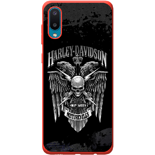 Чехол BoxFace Samsung A022 Galaxy A02 Harley Davidson skull and eagles