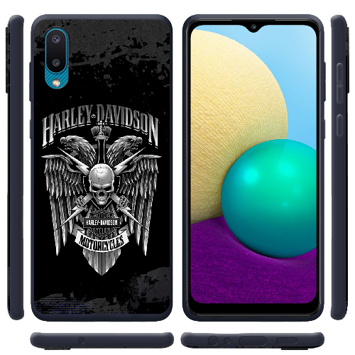 Чехол BoxFace Samsung A022 Galaxy A02 Harley Davidson skull and eagles