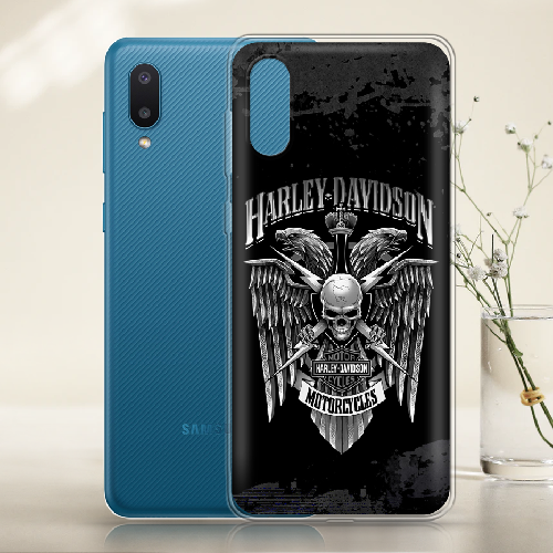 Чехол BoxFace Samsung A022 Galaxy A02 Harley Davidson skull and eagles