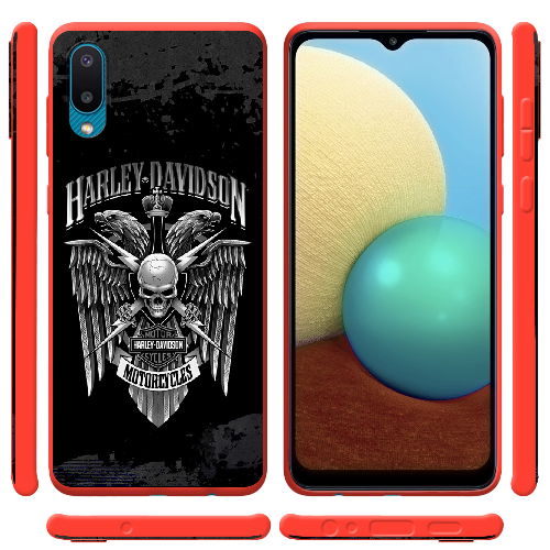 Чехол BoxFace Samsung A022 Galaxy A02 Harley Davidson skull and eagles