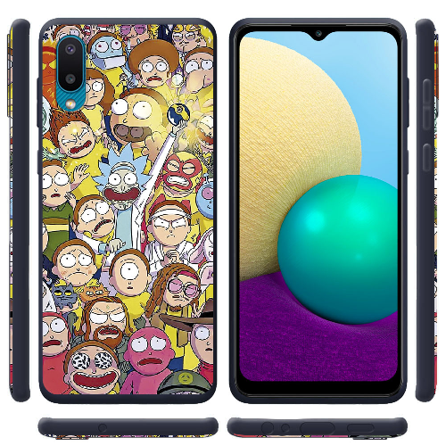 Чехол BoxFace Samsung A022 Galaxy A02 Rick and Morty все герои