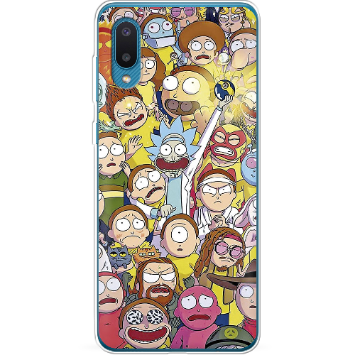 Чехол BoxFace Samsung A022 Galaxy A02 Rick and Morty все герои
