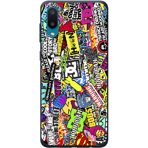 Чехол BoxFace Samsung A022 Galaxy A02 Multicolored Inscriptions