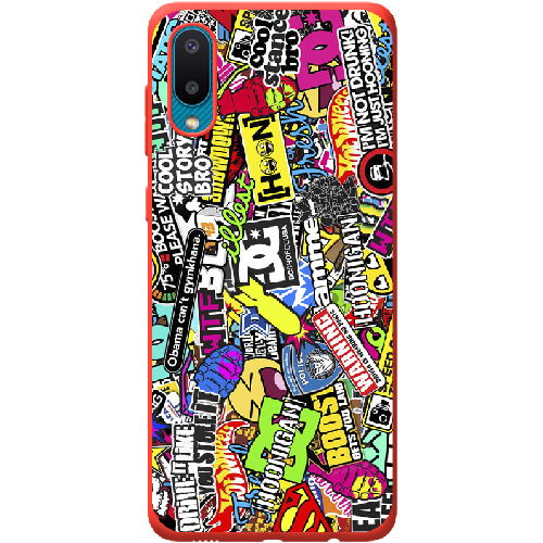 Чехол BoxFace Samsung A022 Galaxy A02 Multicolored Inscriptions