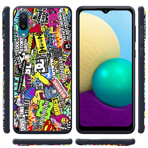 Чехол BoxFace Samsung A022 Galaxy A02 Multicolored Inscriptions