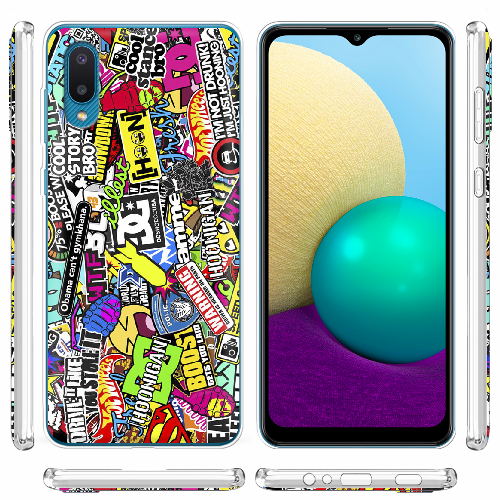 Чехол BoxFace Samsung A022 Galaxy A02 Multicolored Inscriptions