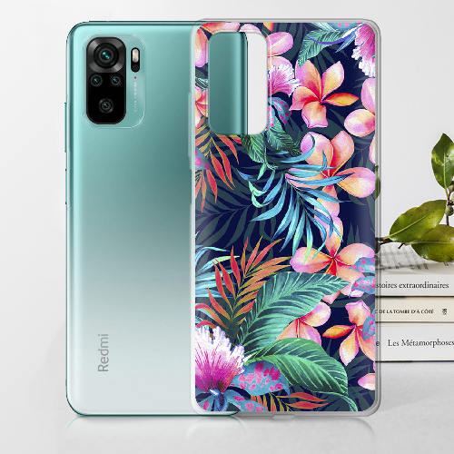 Чехол BoxFace Xiaomi Redmi Note 10 flowers in the tropics