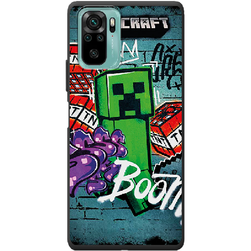 Чехол BoxFace Xiaomi Redmi Note 10 Minecraft Graffiti