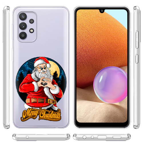 Чехол BoxFace Samsung A725 Galaxy A72 Cool Santa and heart