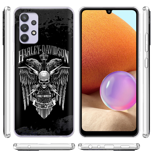 Чехол BoxFace Samsung A725 Galaxy A72 Harley Davidson skull and eagles