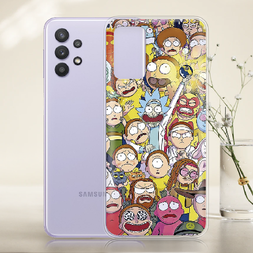 Чехол BoxFace Samsung A525 Galaxy A52 Rick and Morty все герои