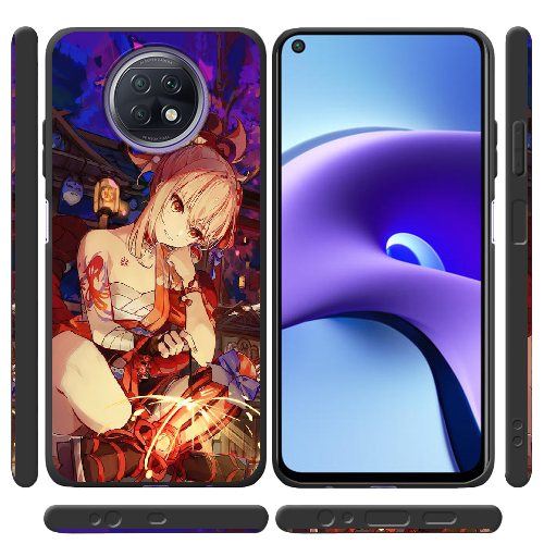 Чехол BoxFace Xiaomi Redmi Note 9T Genshin Ёимия с огоньком