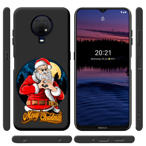 Чехол BoxFace Nokia G20 Cool Santa and heart